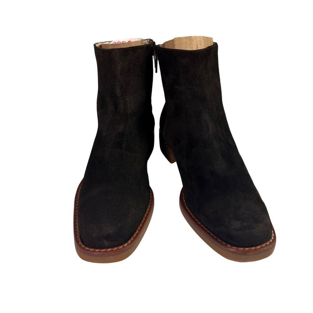 Anne Klein Womens Suede Leather Low Heel Ankle Booties Shorties
